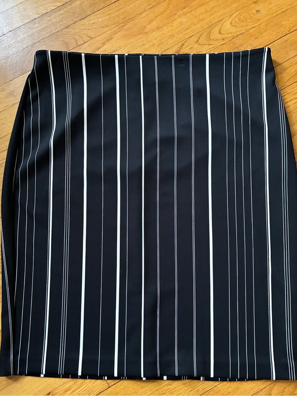 Worthington Black Pencil Skirt with White Pinstripes